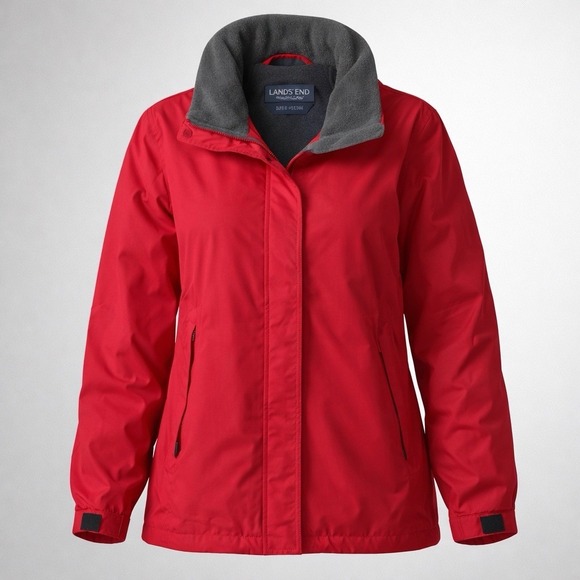Lands' End Jackets & Blazers - Lands' End Squall‎ Gore-Tex Insulated Jacket Red Women's 14–16